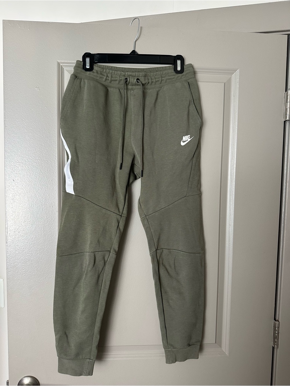 Nike Olive/White Athletic Joggers